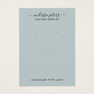 Carte d'affichage moderne de bijoux de style bleu