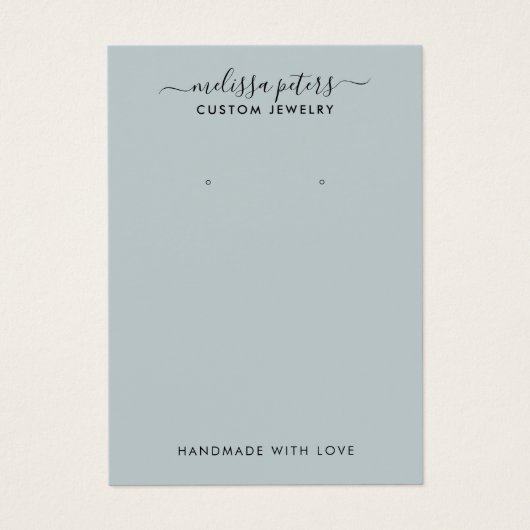 Carte d'affichage moderne de bijoux de style bleu (Devant)