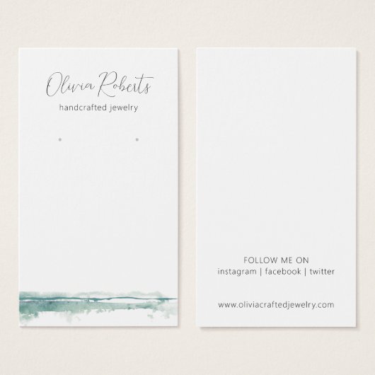 Carte d'affichage moderne de l'aquarelle de script (Devant & derrière)