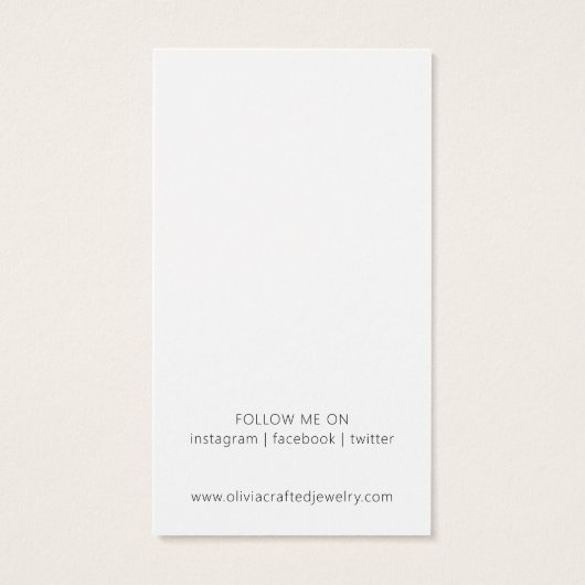 Carte d'affichage moderne de l'aquarelle de script (Dos)