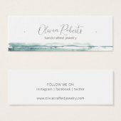 Carte d'affichage moderne de l'aquarelle de script (Devant & derrière)