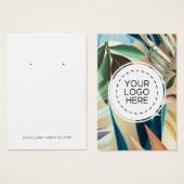 Carte d'affichage moderne des fleurs tropicales (Devant & derrière)