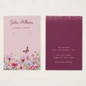 Carte d'affichage moderne Elegant aquarelle (Devant & derrière)