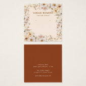 Carte d'affichage moderne élégant bijoux floraux (Devant & derrière)