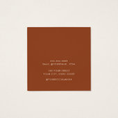 Carte d'affichage moderne élégant bijoux floraux (Dos)