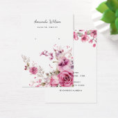 Carte d'affichage moderne Elegant rose floral (Bureau)