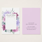 Carte d'affichage moderne Elegant simple fleuri bi (Devant & derrière)