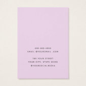 Carte d'affichage moderne Elegant simple fleuri bi (Dos)