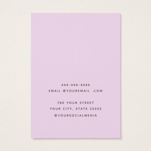 Carte d'affichage moderne Elegant simple fleuri bi (Dos)