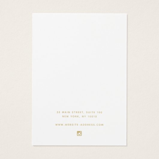 Carte d'affichage moderne élégante à oreille blanc (Dos)