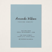 Carte d'affichage moderne élégante bijoux à oreill (Dos)