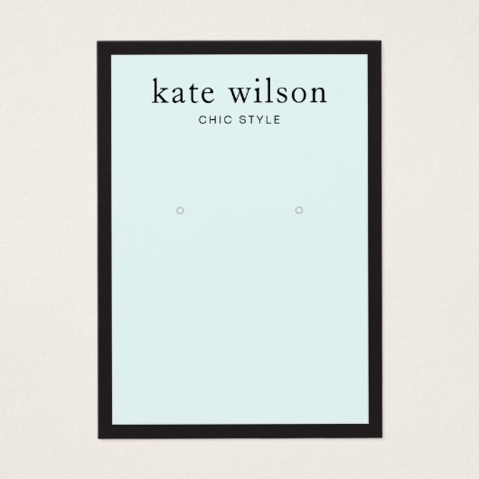 Carte d'affichage moderne en bleu clair (Devant)