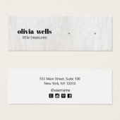 Carte d'affichage moderne en bois blanc (Devant & derrière)