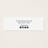 Carte d'affichage moderne en bois blanc (Dos)