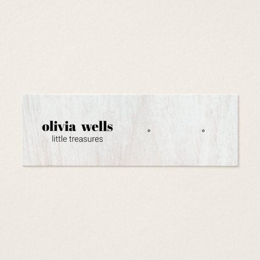 Carte d'affichage moderne en bois blanc (Devant)