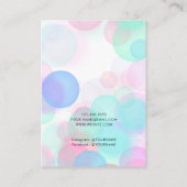 Carte d'affichage moderne en bulles roses (Dos)