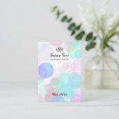 Carte d'affichage moderne en bulles roses (Debout devant)