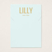 Carte d'affichage moderne en collier bleu clair (Devant)