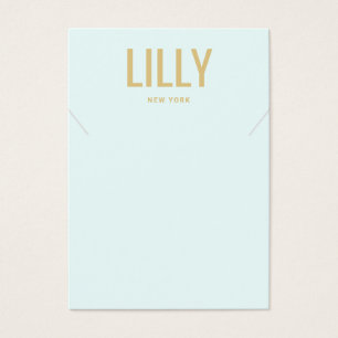 Carte d'affichage moderne en collier bleu clair