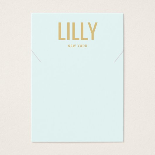 Carte d'affichage moderne en collier bleu clair (Devant)