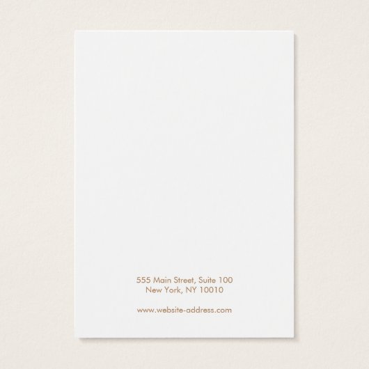 Carte d'affichage moderne en collier rose clair (Dos)