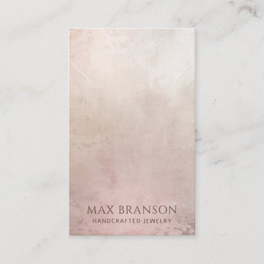 Carte d'affichage moderne en collier rose Dusty (Devant)