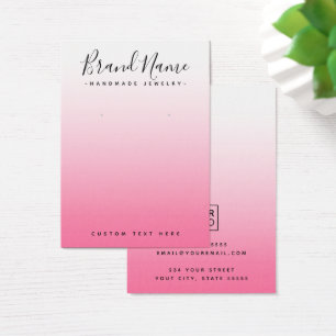 Carte d'affichage moderne en dégradé rose script