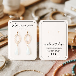 Carte d'affichage moderne en écriture noire et bla