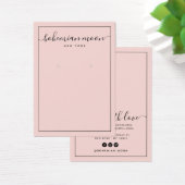 Carte d'affichage moderne en écriture rose et noir (Bureau)