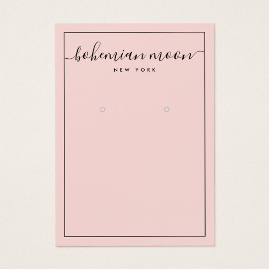 Carte d'affichage moderne en écriture rose et noir (Devant)