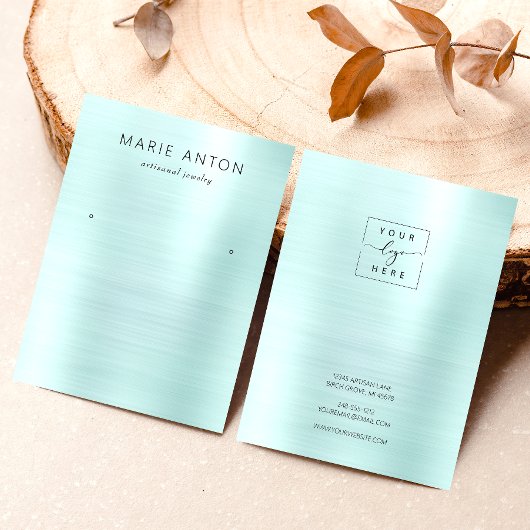 Carte d'affichage moderne en métal brossé Aqua