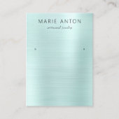 Carte d'affichage moderne en métal brossé Aqua (Devant)