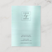 Carte d'affichage moderne en métal brossé Aqua (Dos)