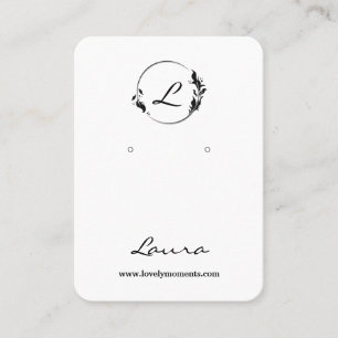 Carte d'affichage moderne en noir et blanc