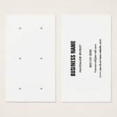 Carte d'affichage moderne en noir et blanc (Devant & derrière)