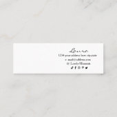 Carte d'affichage moderne en noir et blanc. (Dos)