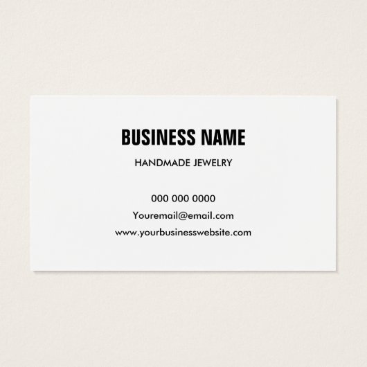 Carte d'affichage moderne en noir et blanc (Dos)