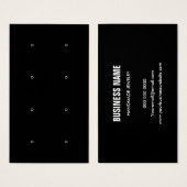 Carte d'affichage moderne en noir et blanc (Devant & derrière)