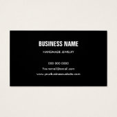 Carte d'affichage moderne en noir et blanc (Dos)