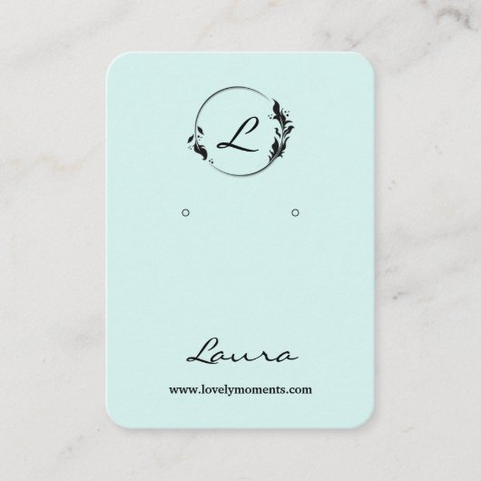 Carte d'affichage moderne en noir et bleu (Devant)