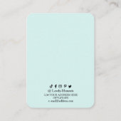 Carte d'affichage moderne en noir et bleu (Dos)