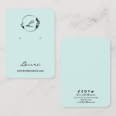 Carte d'affichage moderne en noir et bleu (Devant / Derrière)