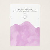 Carte d'affichage moderne et simple en collier ros (Dos)