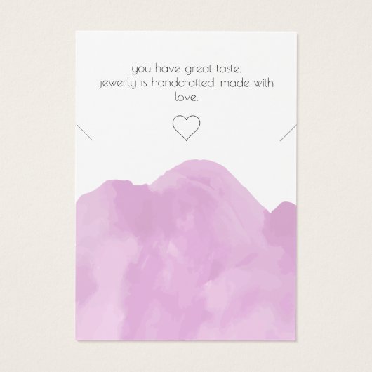 Carte d'affichage moderne et simple en collier ros (Dos)