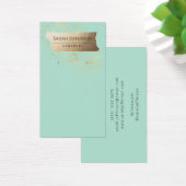 Carte d'affichage moderne Faux Gold Mint (Bureau)