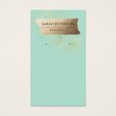 Carte d'affichage moderne Faux Gold Mint (Devant)