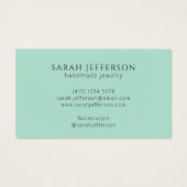 Carte d'affichage moderne Faux Gold Mint (Dos)