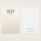 Carte d'affichage moderne ivoire Ombre à oreille (Devant & derrière)