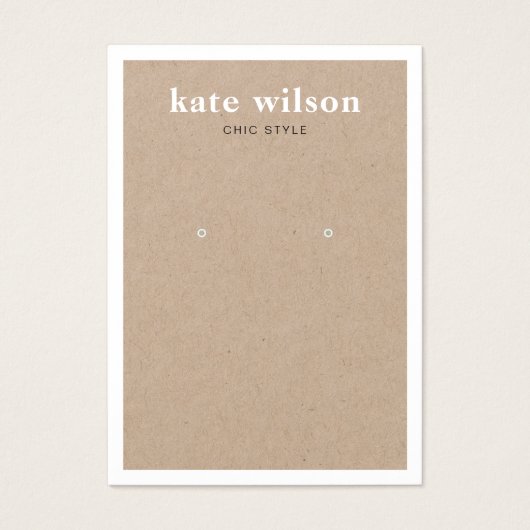 Carte d'affichage moderne Kraft (Devant)