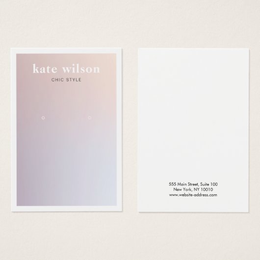 Carte d'affichage moderne Lavender Gradient (Devant & derrière)